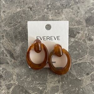 Evereve Amber Brown Hoop Earrings